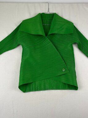 Vanite Couture Kelly Green Pleated Wrap Top Size xs / s